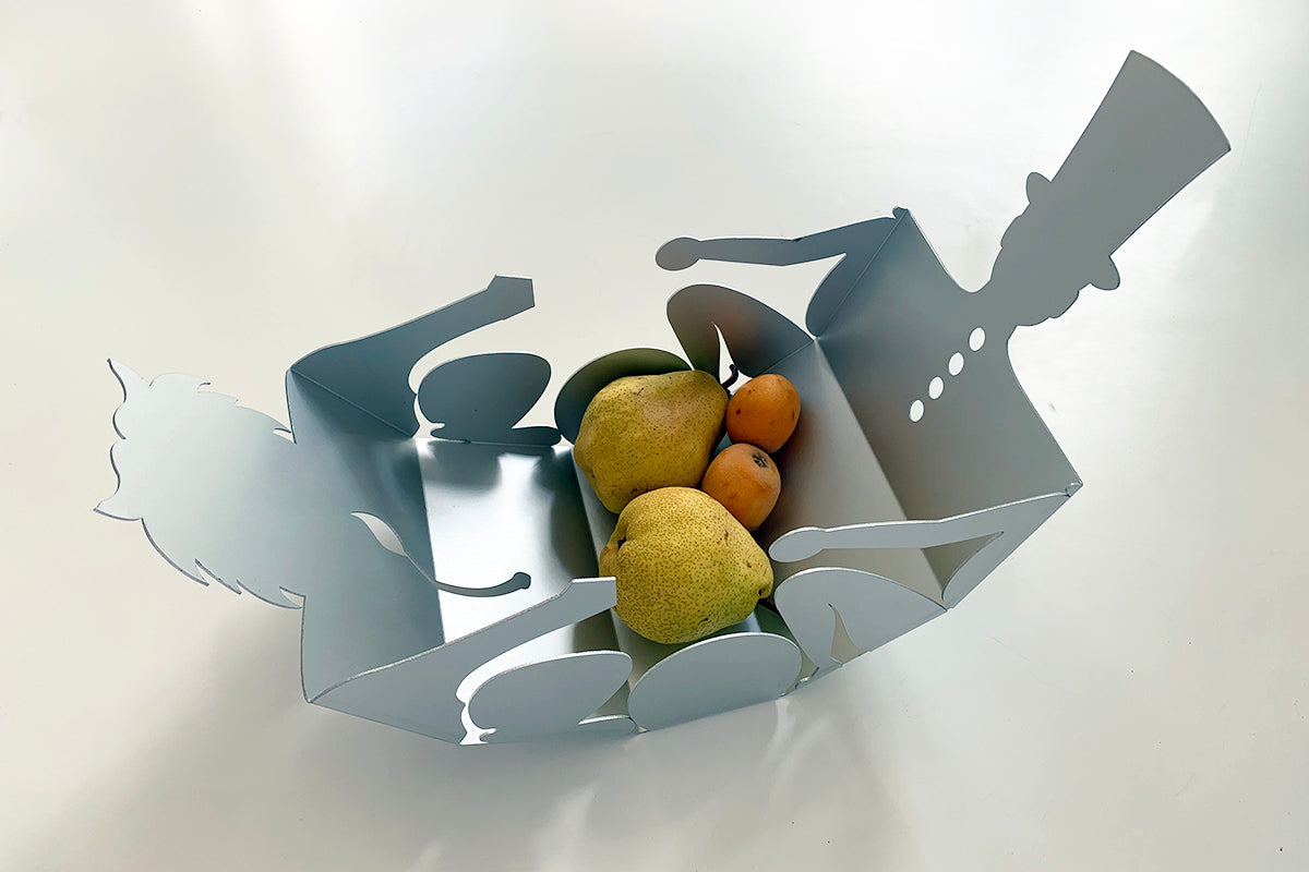 Cyrcus Design Duetto portafrutta Cowboy Indian alluminio
