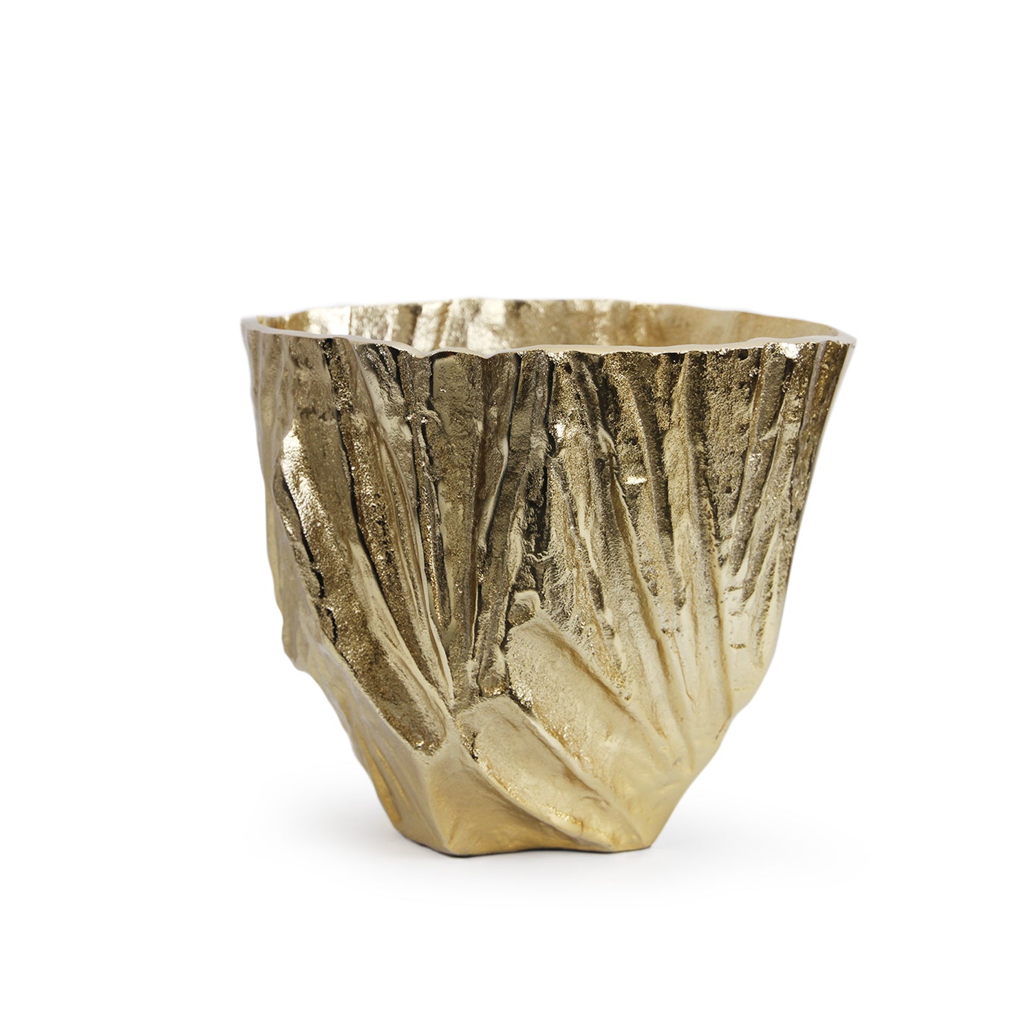 Galore Home Golden Flare vaso alluminio oro grande