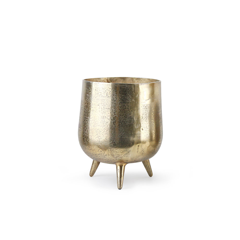 Galore Home Tripod vaso metallo oro treppiede grande