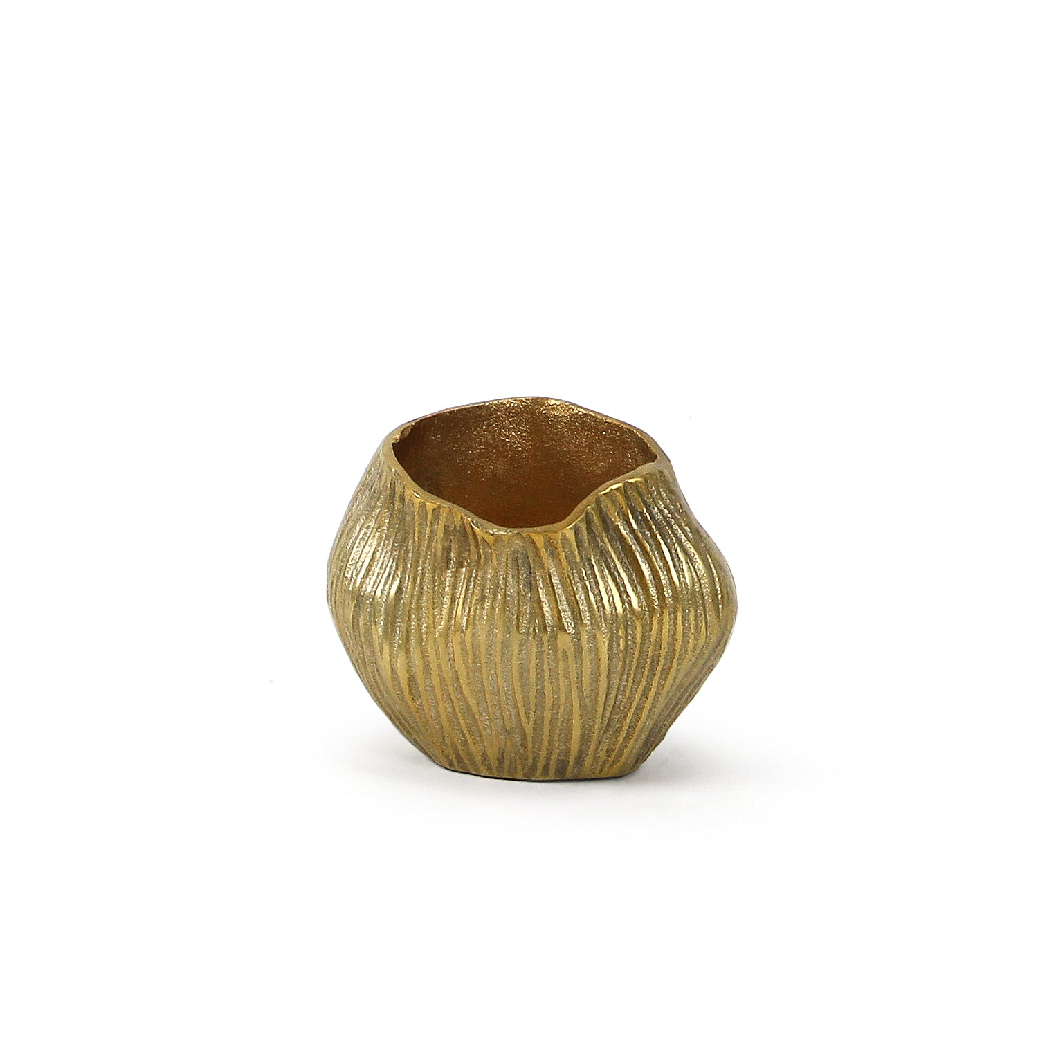 Galore Home Metallic Edge vaso in alluminio oro grande