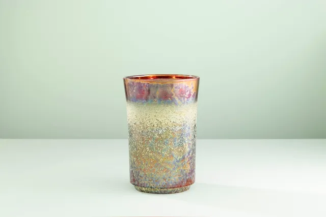 Ceramica Gatti 1928 Aurora Grande vaso 27 cm riflessi metallici