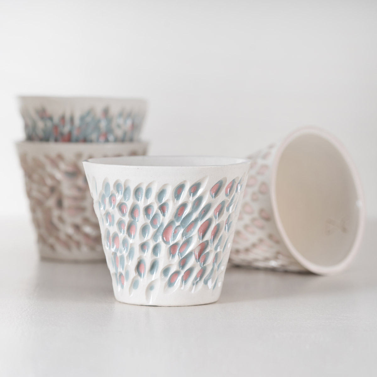 Atelier Alida Ceramiche Conchiglia bicchiere in gres bianco