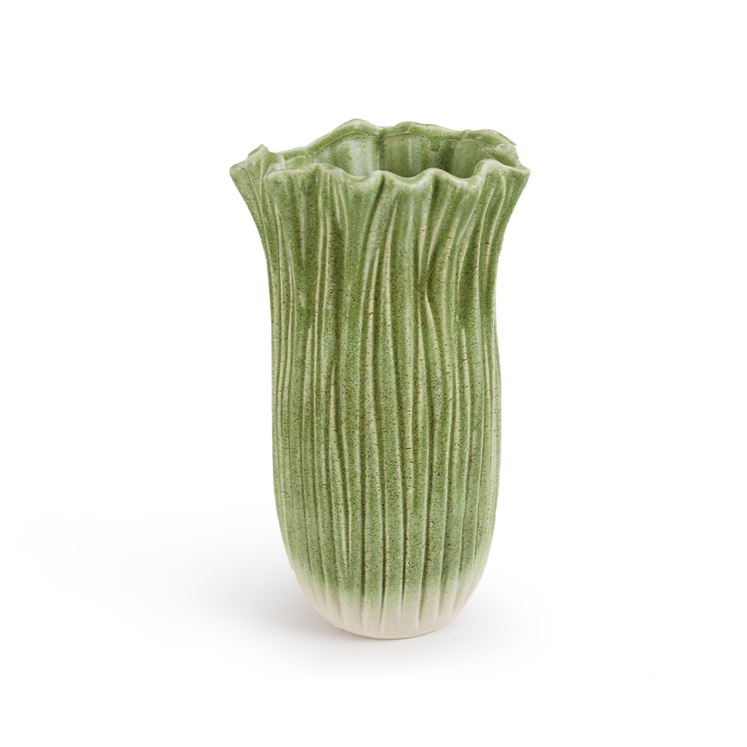 Galore Home Duet Serenade vaso ceramica verde small volant