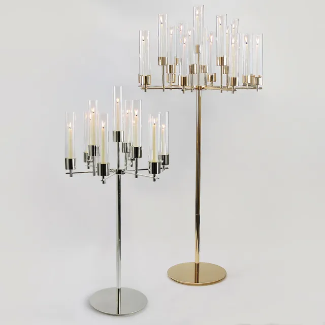 Galore Home 17 bracci candelabro da terra grande oro