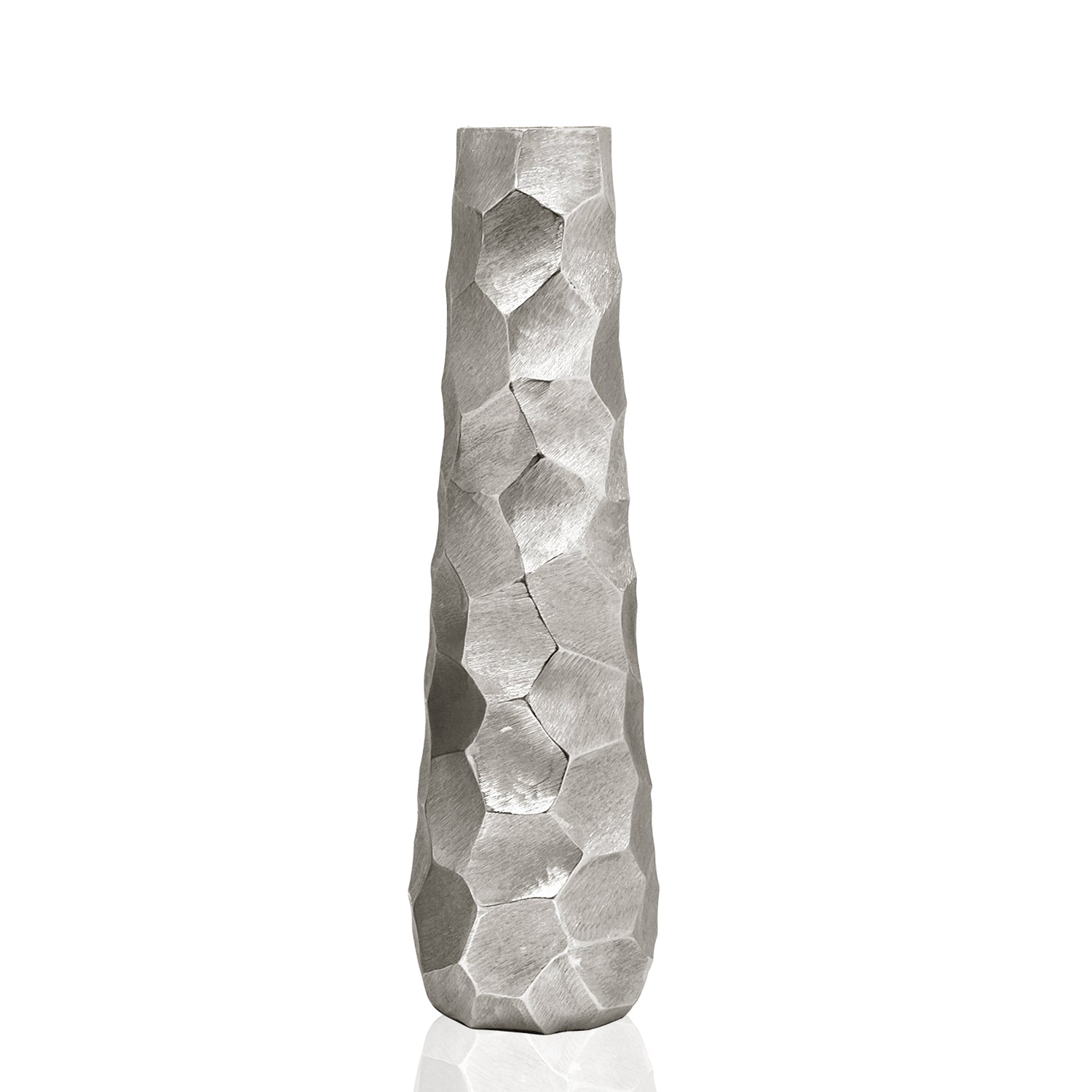 Galore Home Tapered vaso pavimento argento Large