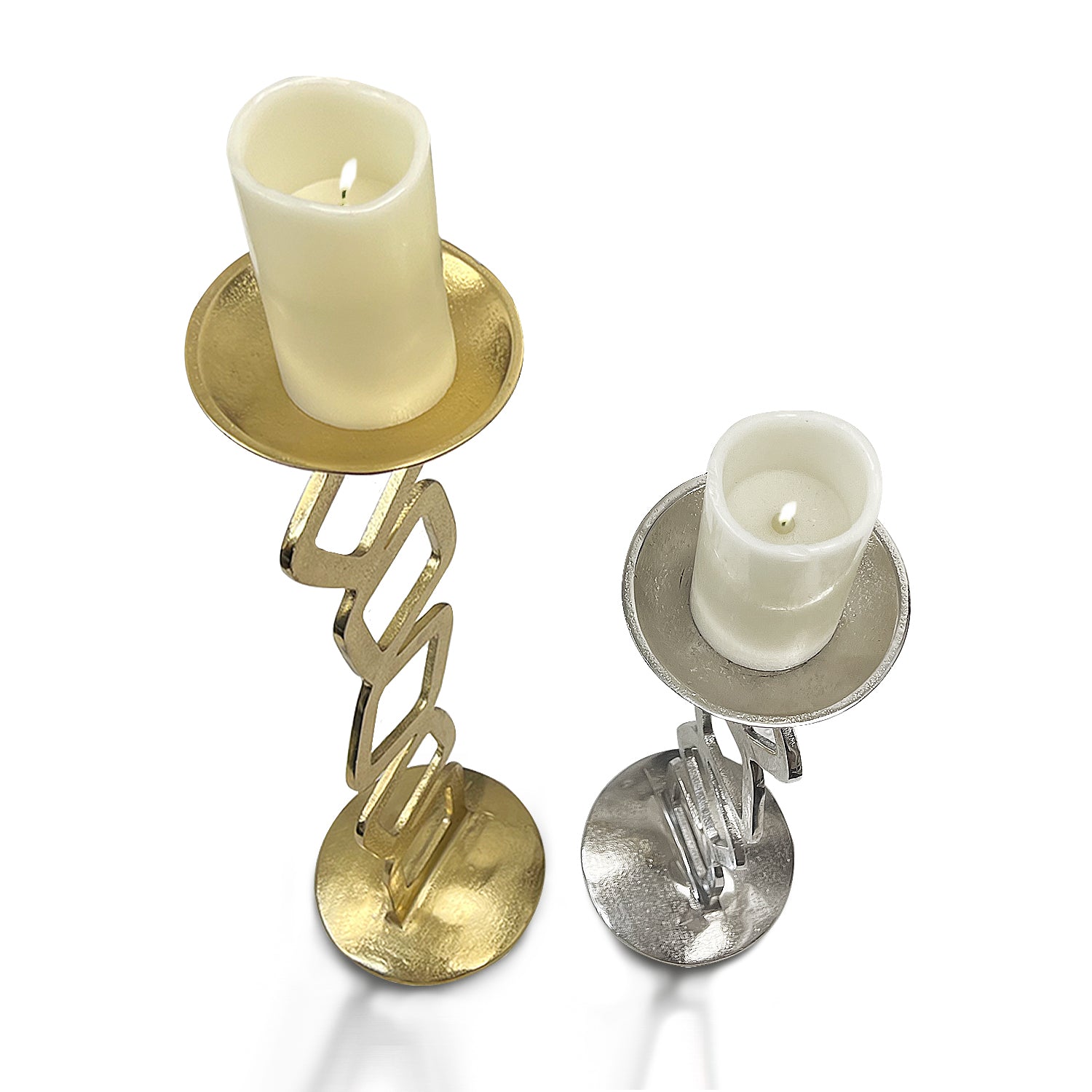 Galore Home Geometric portacandele oro Small in alluminio