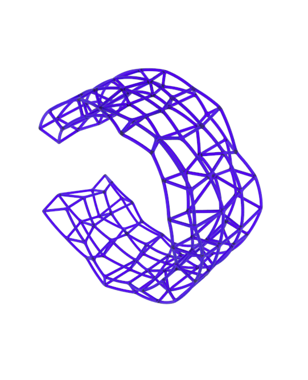 Cyrcus Design Synapses bracciale nylon nero stampa 3D