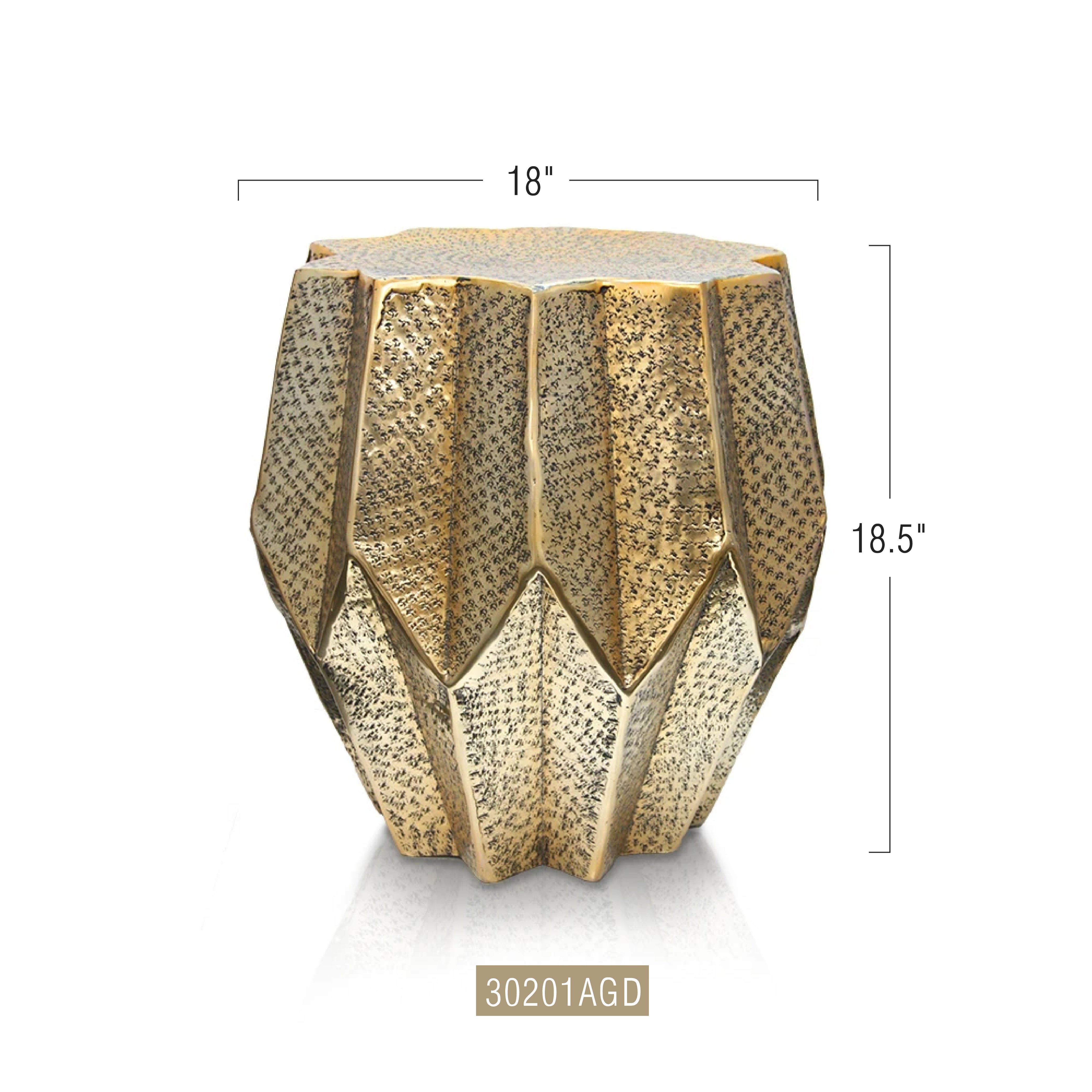 Galore Home Malkuth tavolino alluminio martellato