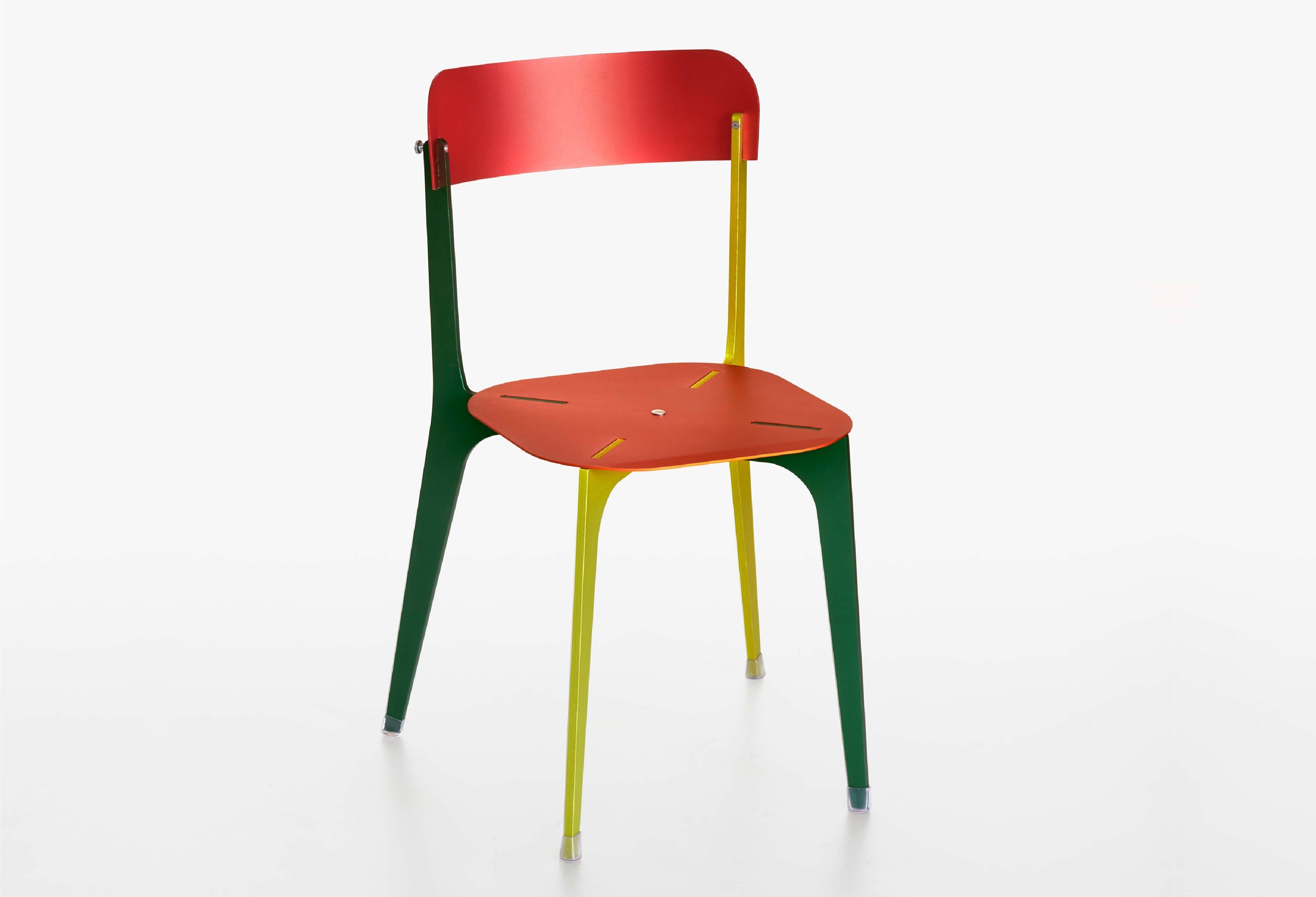 Cyrcus Design Eura sedia impilabile alluminio multicolor