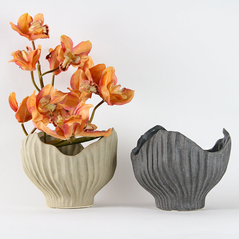 Galore Home Zenith vaso ceramica tortora