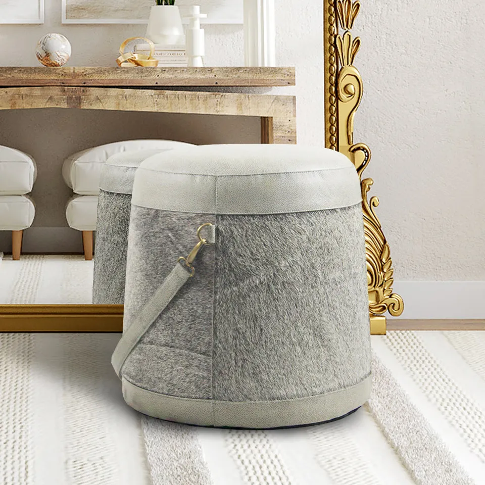 Galore Home Bell Pouf Pelle con Pelo