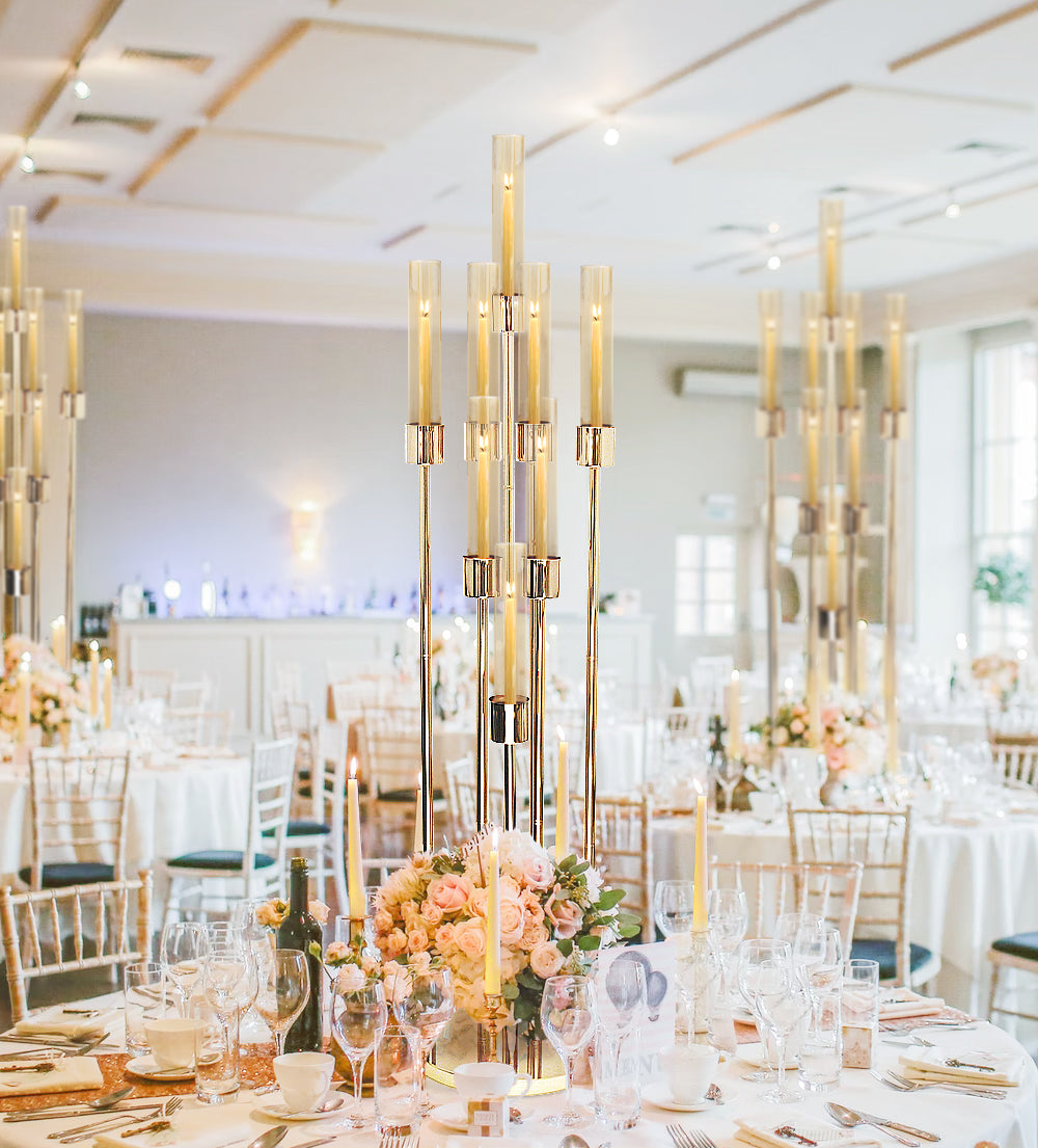 Galore Home Eleganza Candelabro Metallo Oro Piccolo 8 Bracci