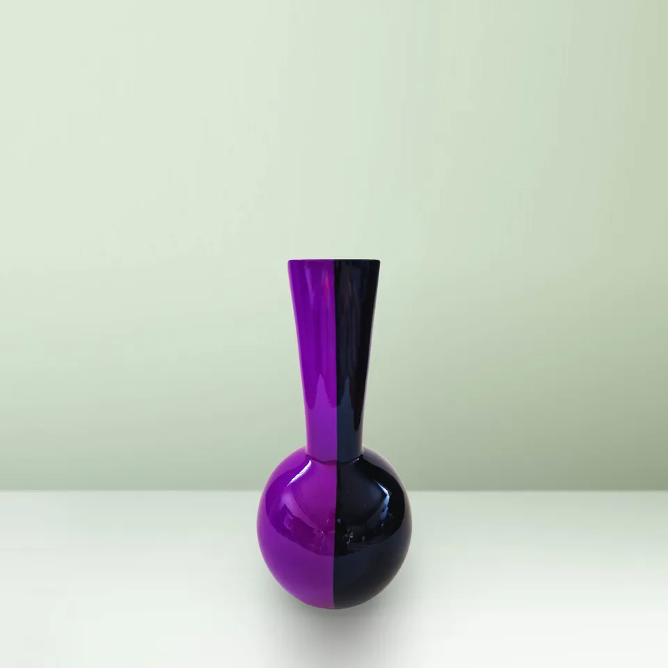 Ceramica Gatti 1928 Motor Valley Viola Fluo MV4 vaso alto 40 cm