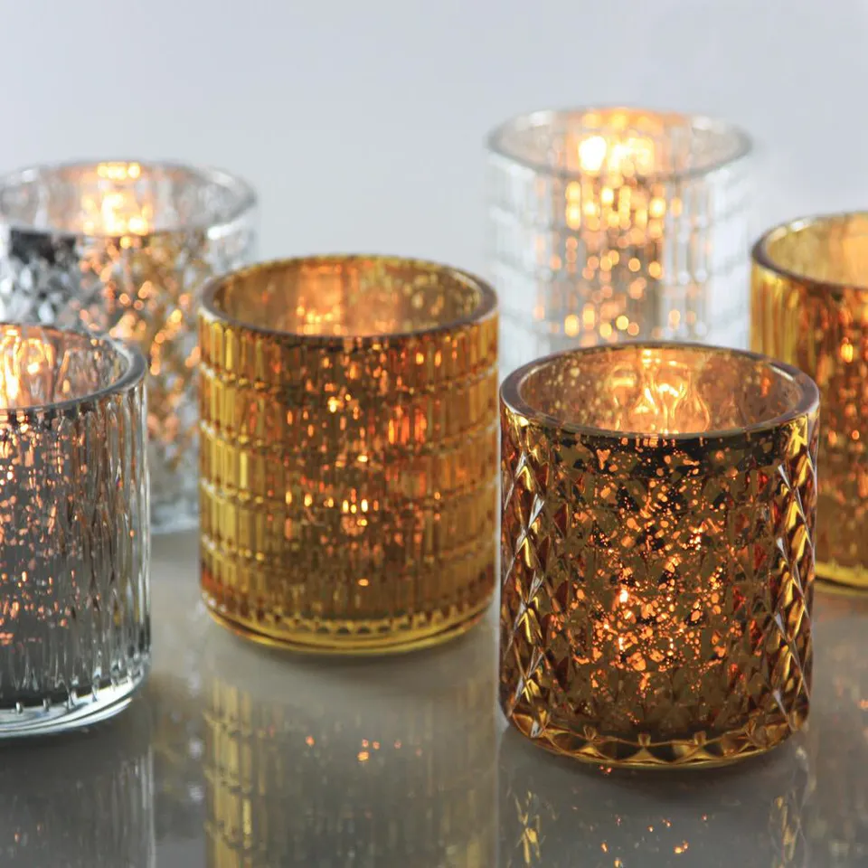 Galore Home Votive portacandele vetro set 6 pezzi