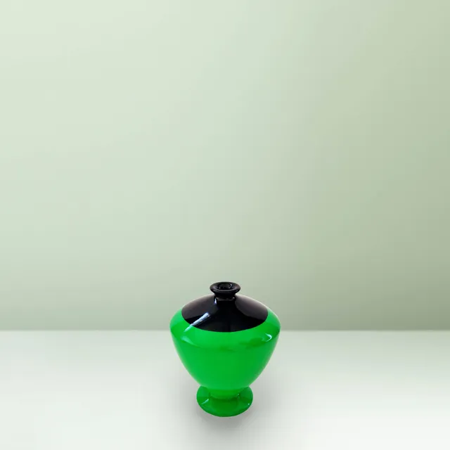 Ceramica Gatti 1928 Motor Valley MV27 vaso fluo nero verde