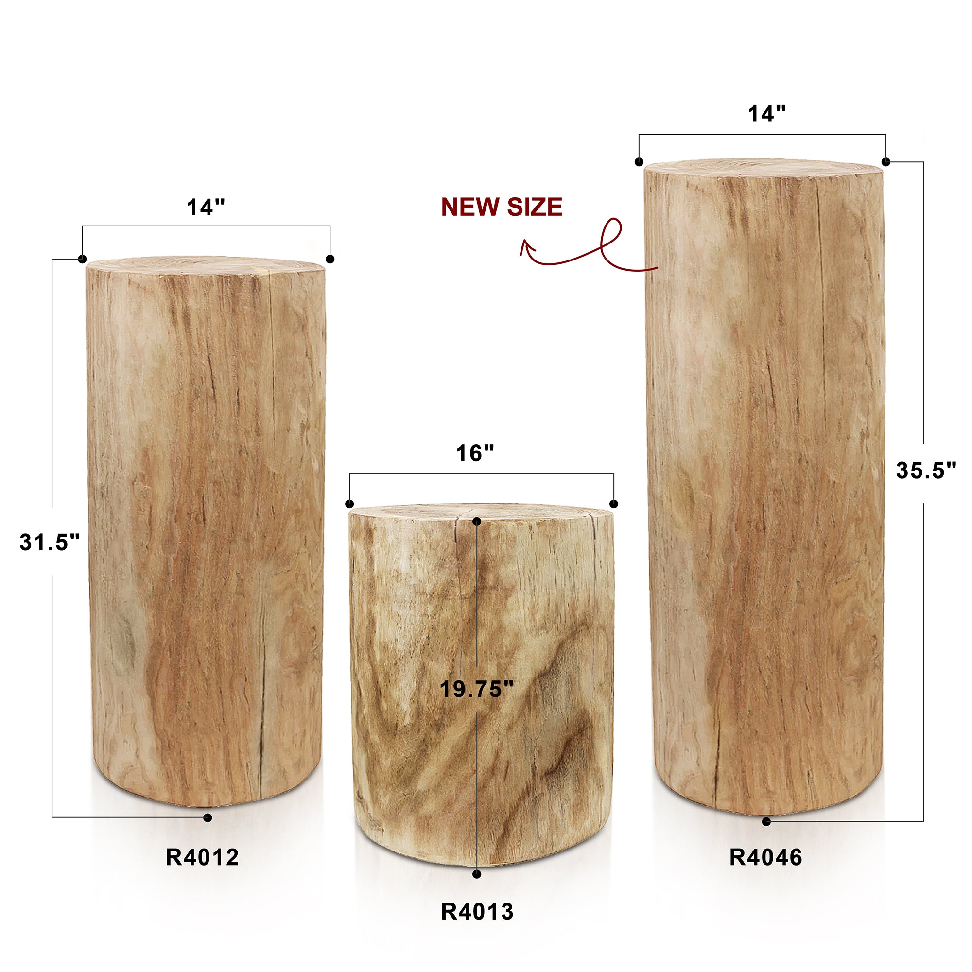 Galore Home Nova colonna legno paulownia Small R4013