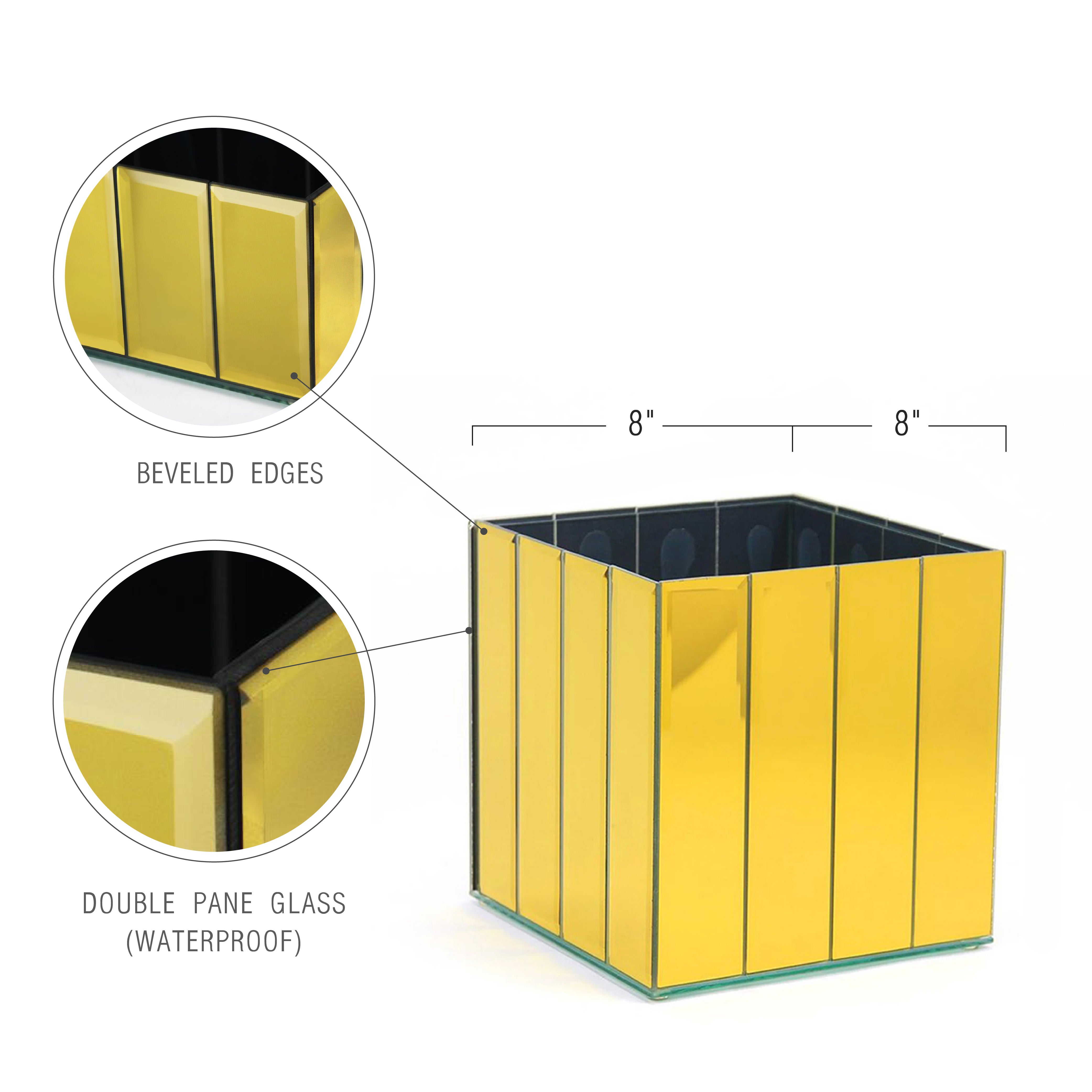 Galore Home Square vaso vetro specchio 20cm