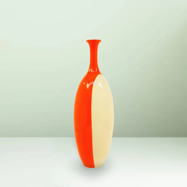 Ceramica Gatti 1928 Motor Valley Arancio Fluo MV3 vaso alto 64 cm