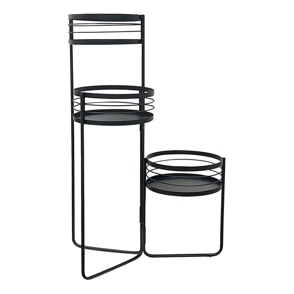 Galore Home Caged Iron portapiante ferro nero 101 cm
