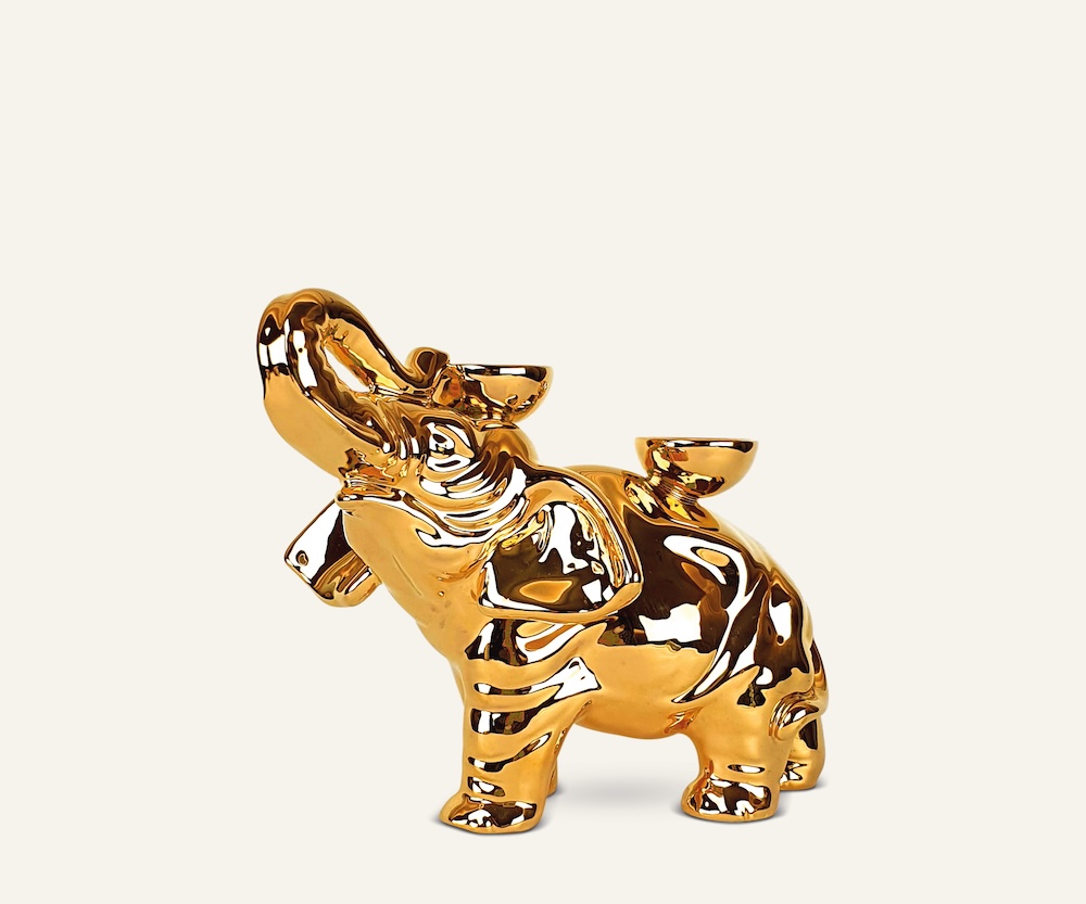 Ceramica Gatti 1928 Luce Selvaggia Elefante statua ceramica multicolore