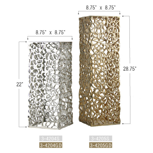 Galore Home Twig 3-4205 colonna metallo oro large