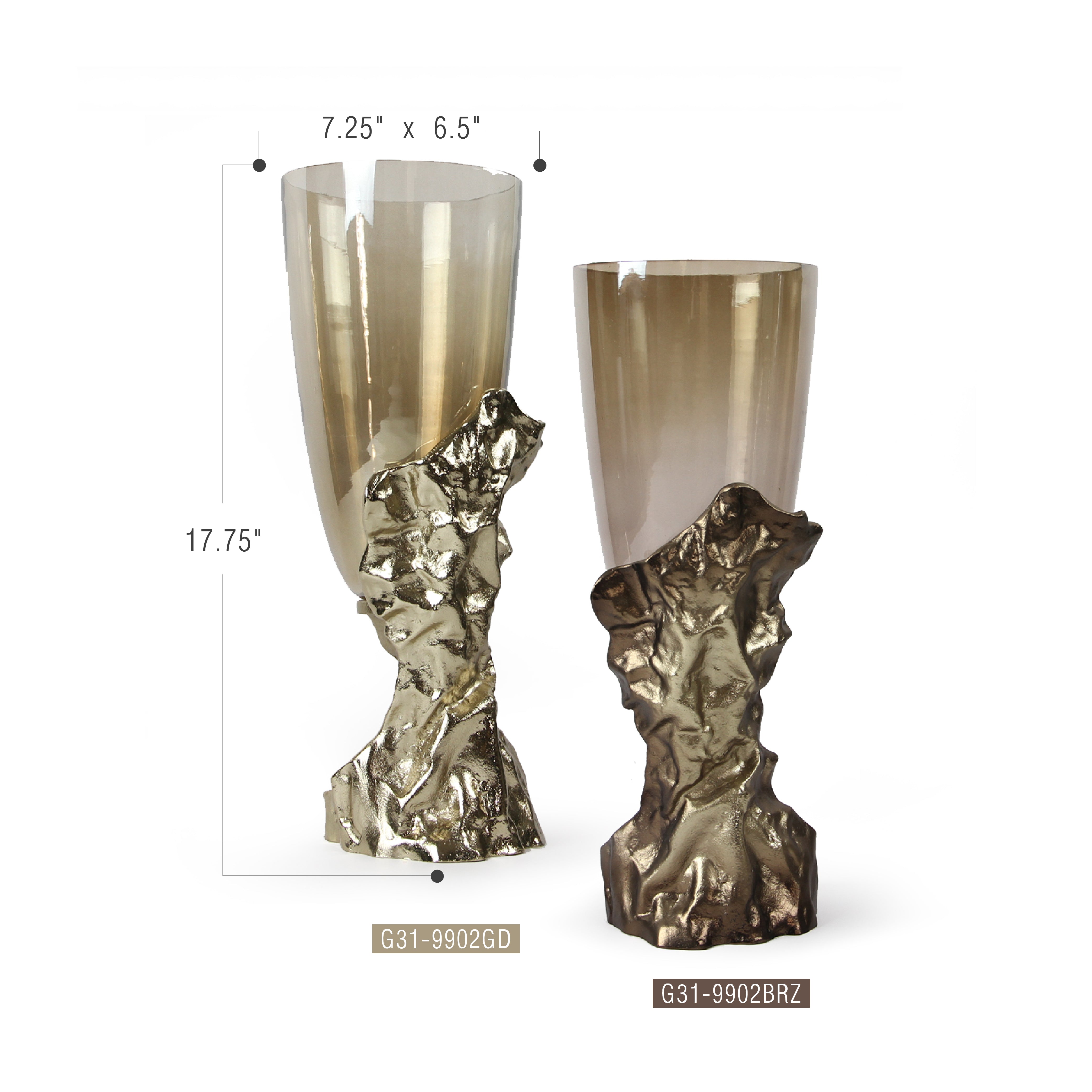 Galore Home Elevated Essence Portacandele Bronzo 45 cm
