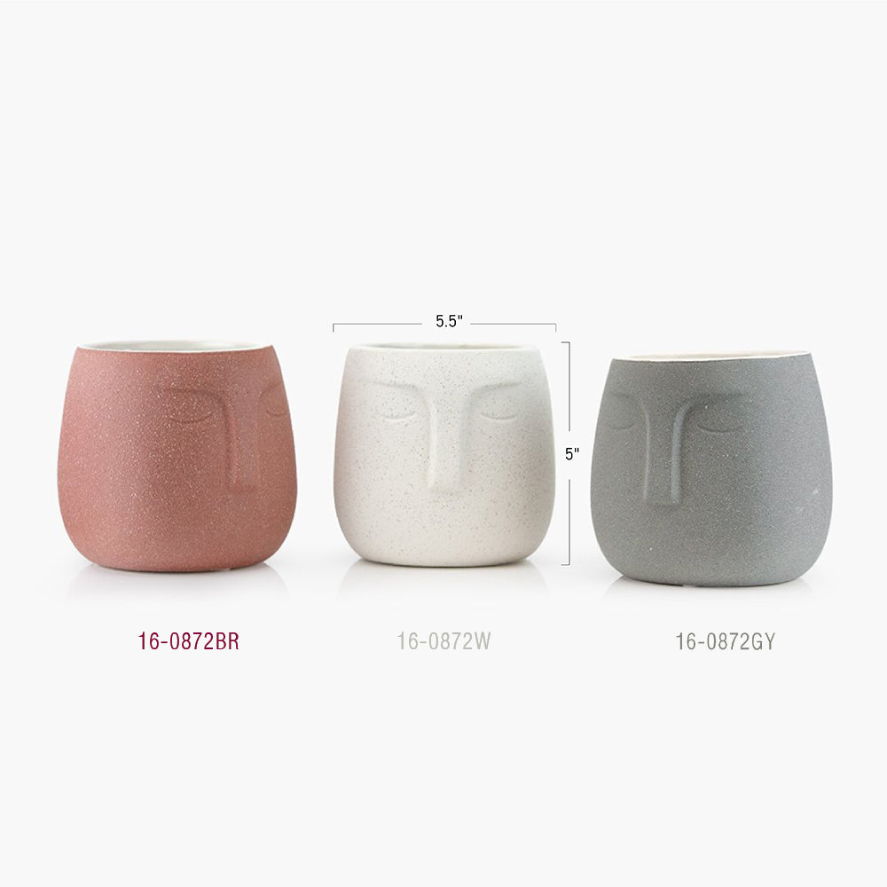 Galore Home Slumbering Portavaso Ceramica Bianco