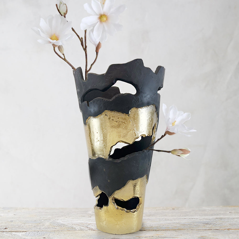 Galore Home Polar vaso alluminio spazzolato bicolore