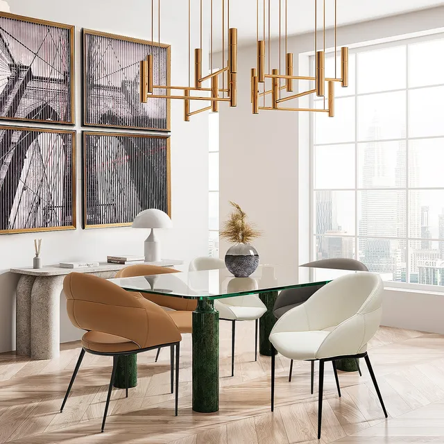 Galore Home Gastro Grace Sedia da Pranzo Grigia Imbottita