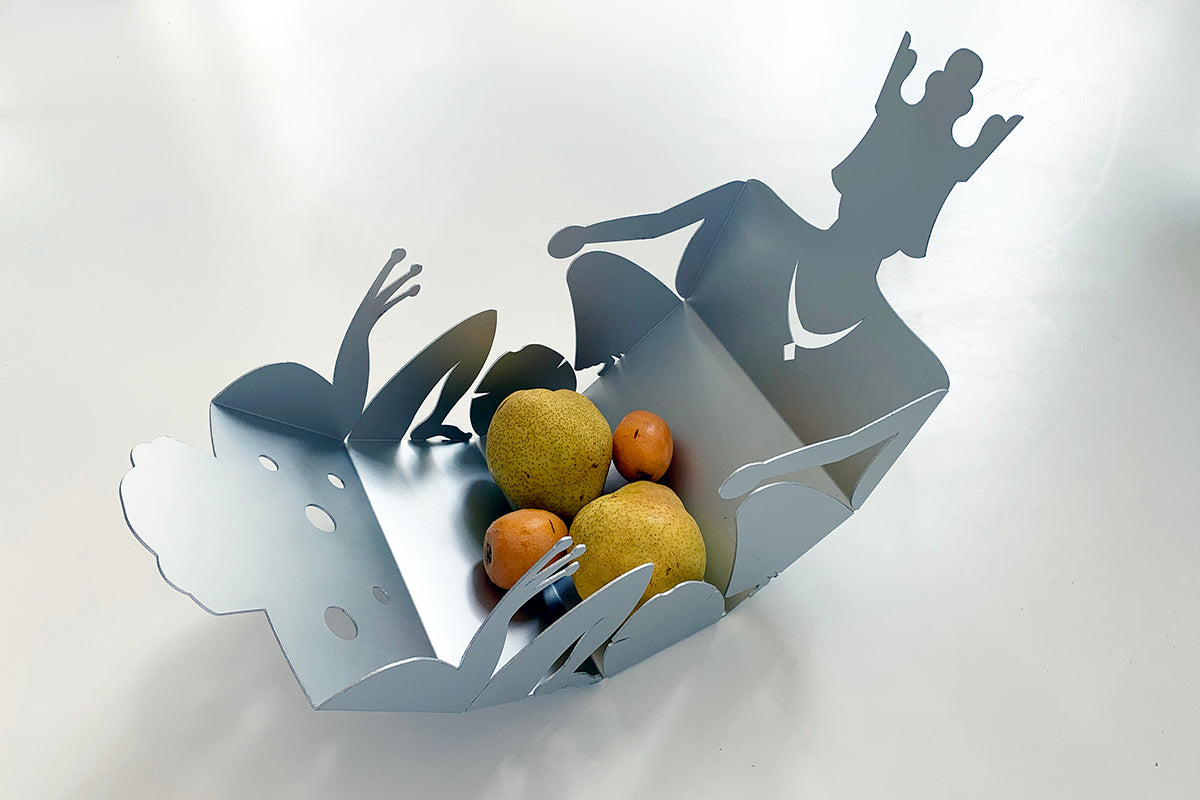 Cyrcus Design Duetto portafrutta Cowboy Indian alluminio
