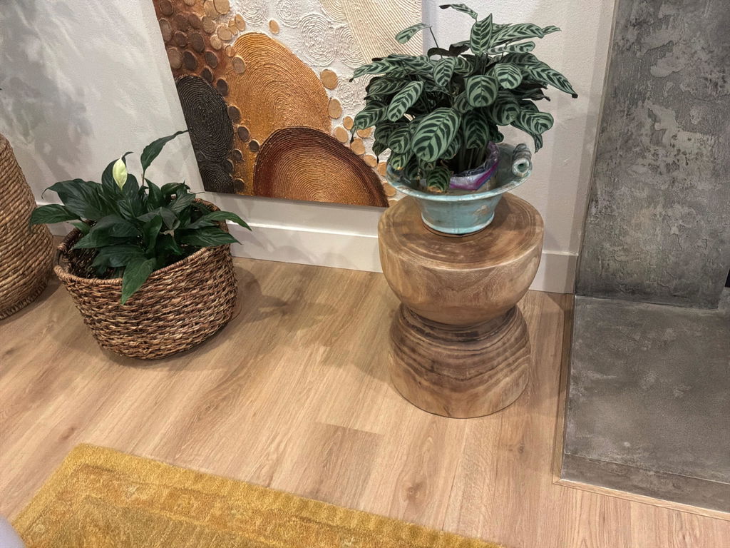 Galore Home Evoke tavolino sgabello legno naturale 46 cm