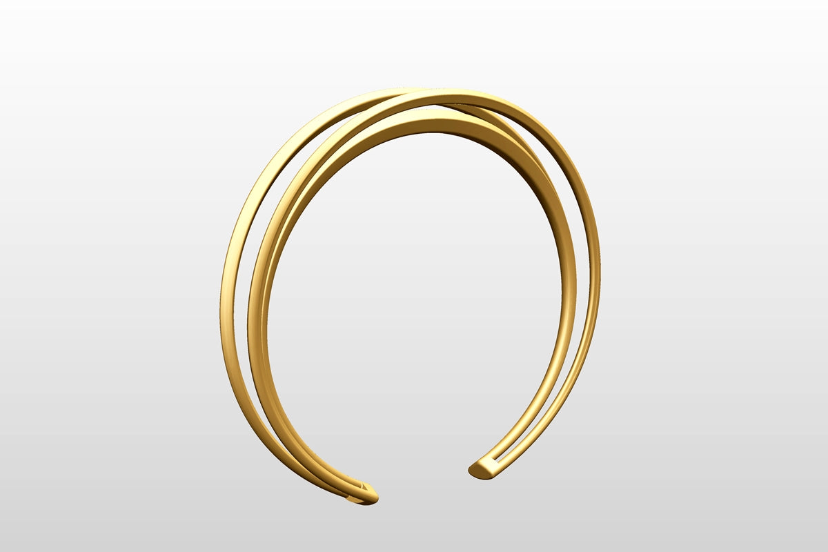 Cyrcus Lofting 1 bracciale acciaio placcato oro