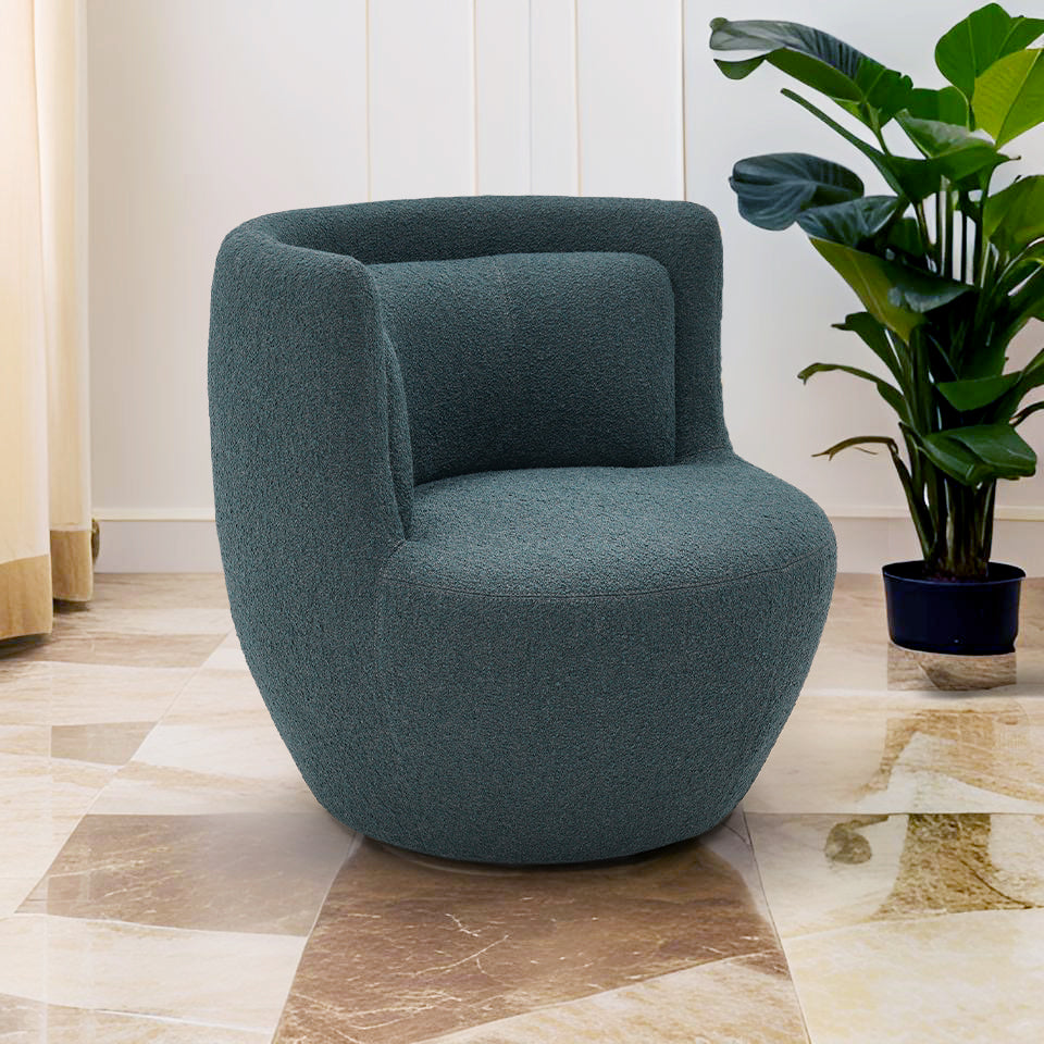 Galore Home Cuddle Couch pouf arancione tessuto ad alte prestazioni
