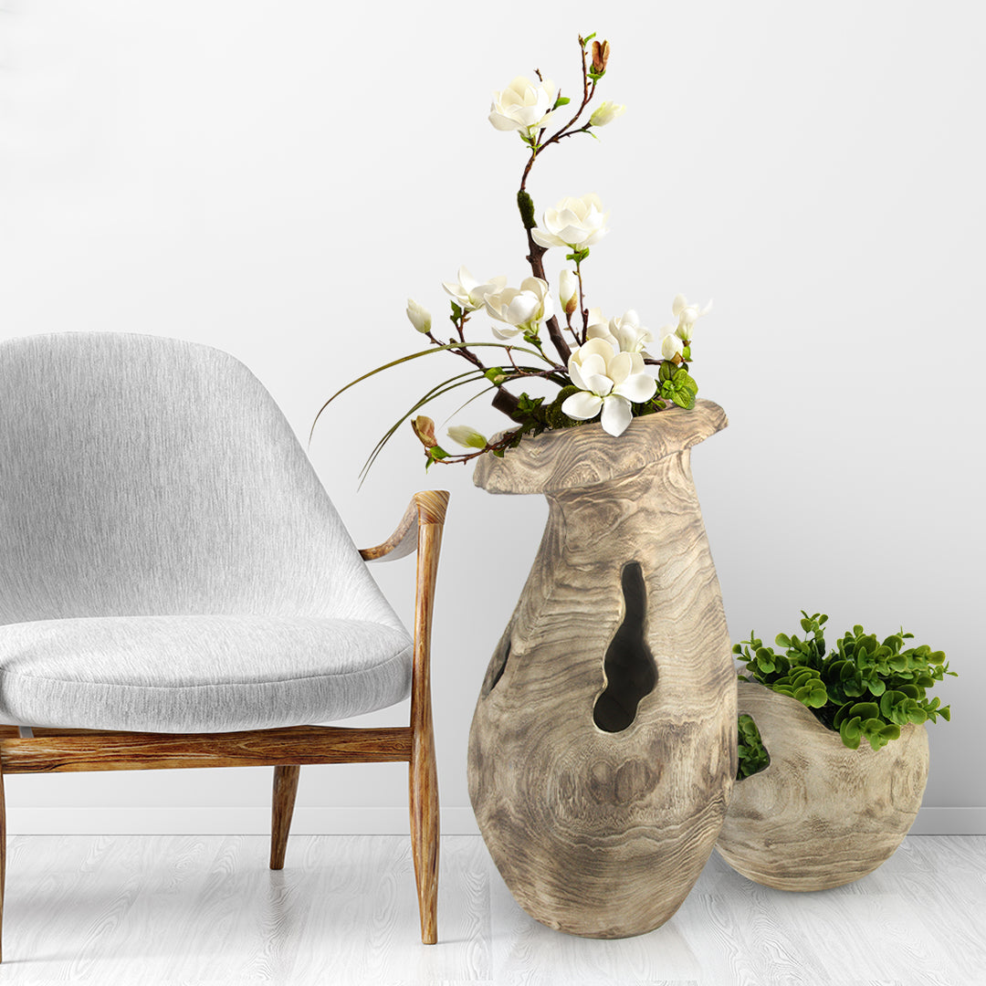 Galore Home Woodland Vaso Legno Fungo 59 cm