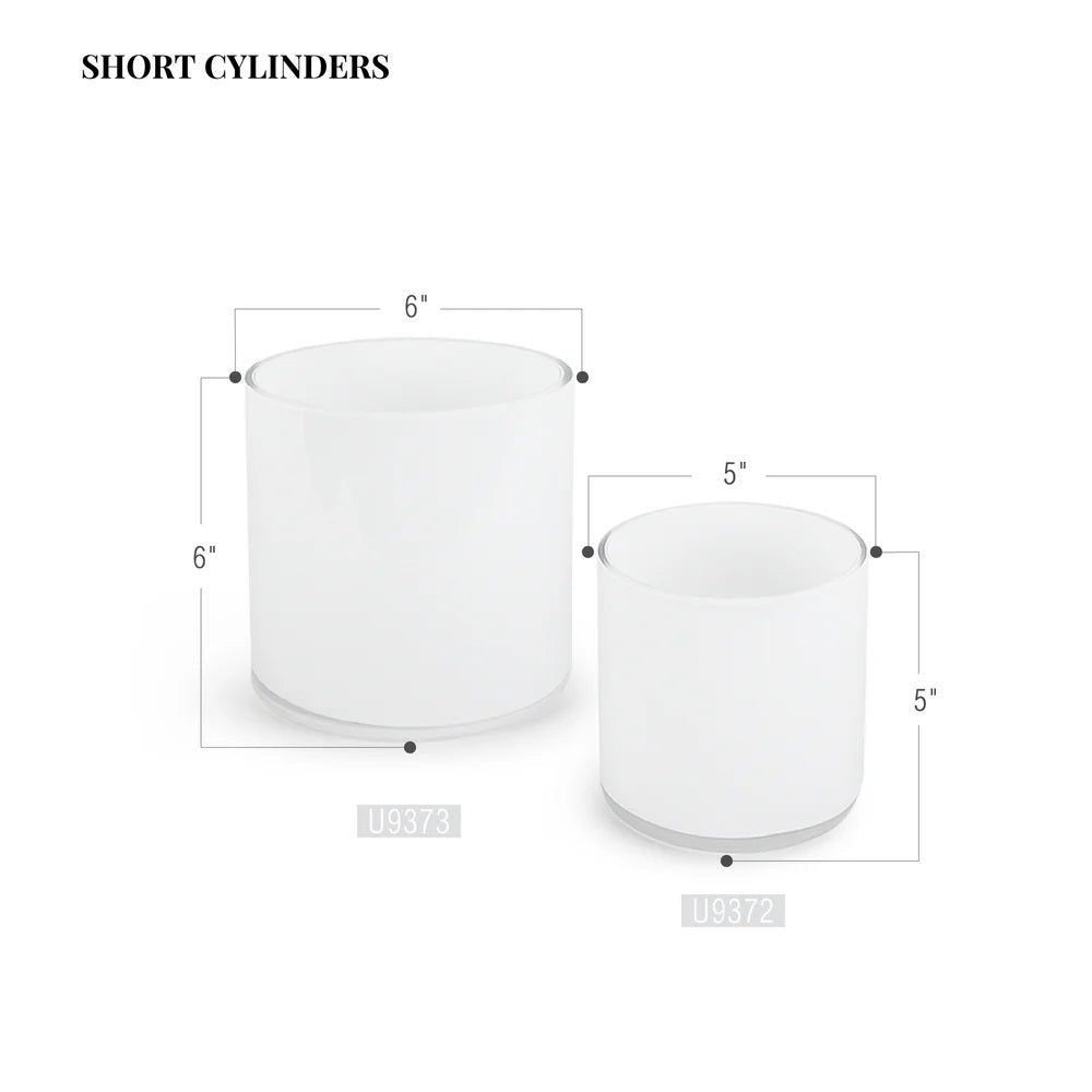 Galore Home vaso vetro cilindro bianco opaco 81cm