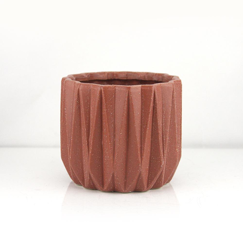 Galore Home Geometric vaso ceramica verde medio