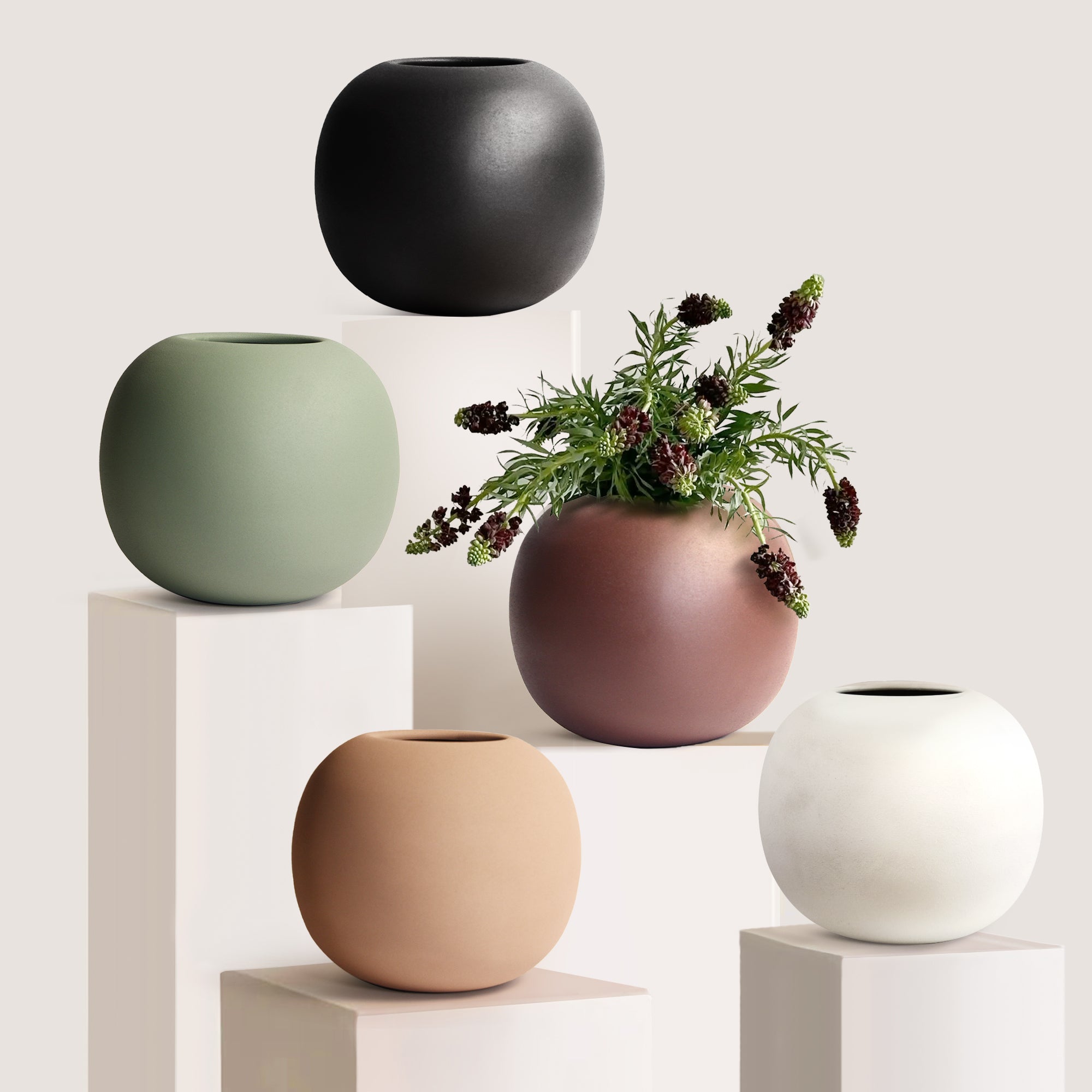 Galore Home Circa Bowl vaso in metallo Verde tenuta stagna