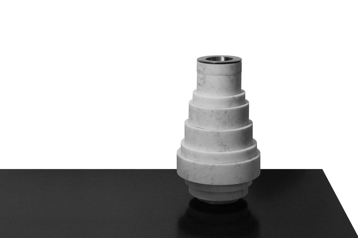 Cyrcus Design Anoi vaso anelli marmo Carrara componibile