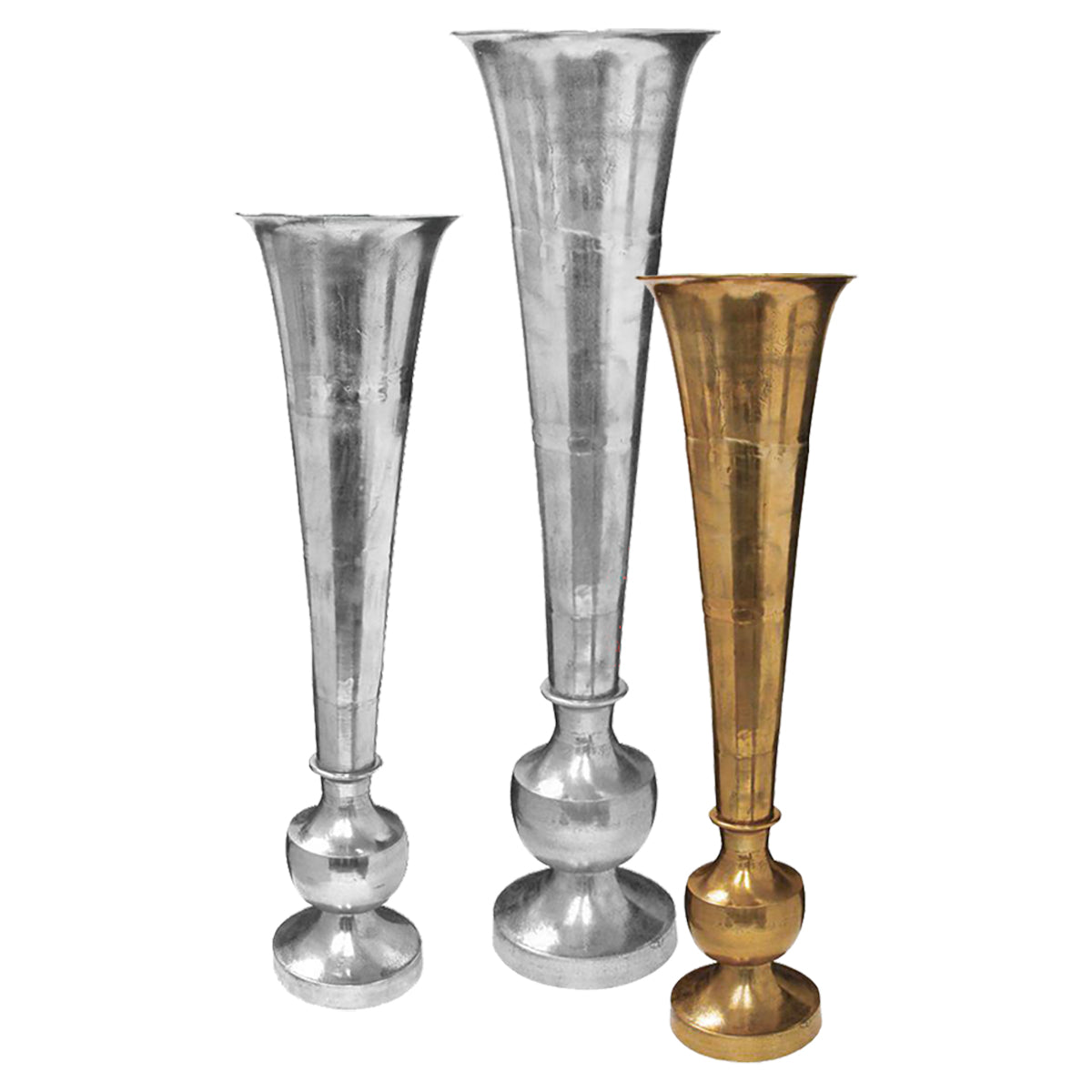 Galore Home Magna Trumpet vaso metallo oro Grand 183 cm