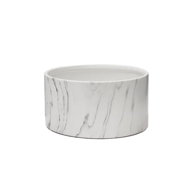 Galore Home Marble Dish Garden CCE04 vaso ceramica bianco piccolo