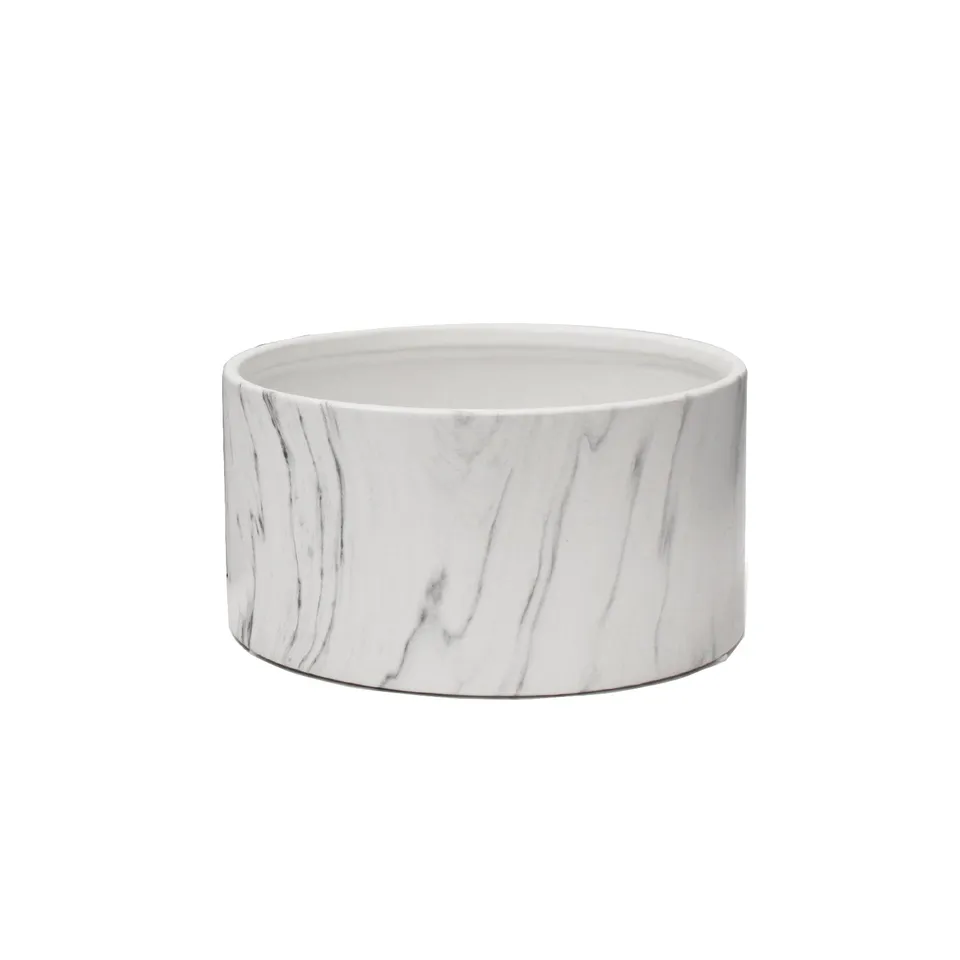 Galore Home Marble Dish Garden CCE04 vaso ceramica bianco piccolo