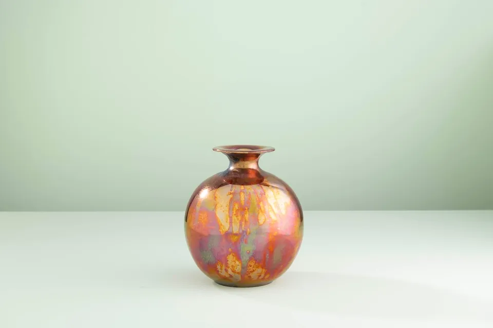 Ceramica Gatti 1928 Riflesso RF211 vaso riflessi metallici