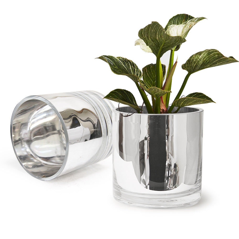 Galore Home Mirror Glass Cylinder vaso vetro a specchio 13 cm