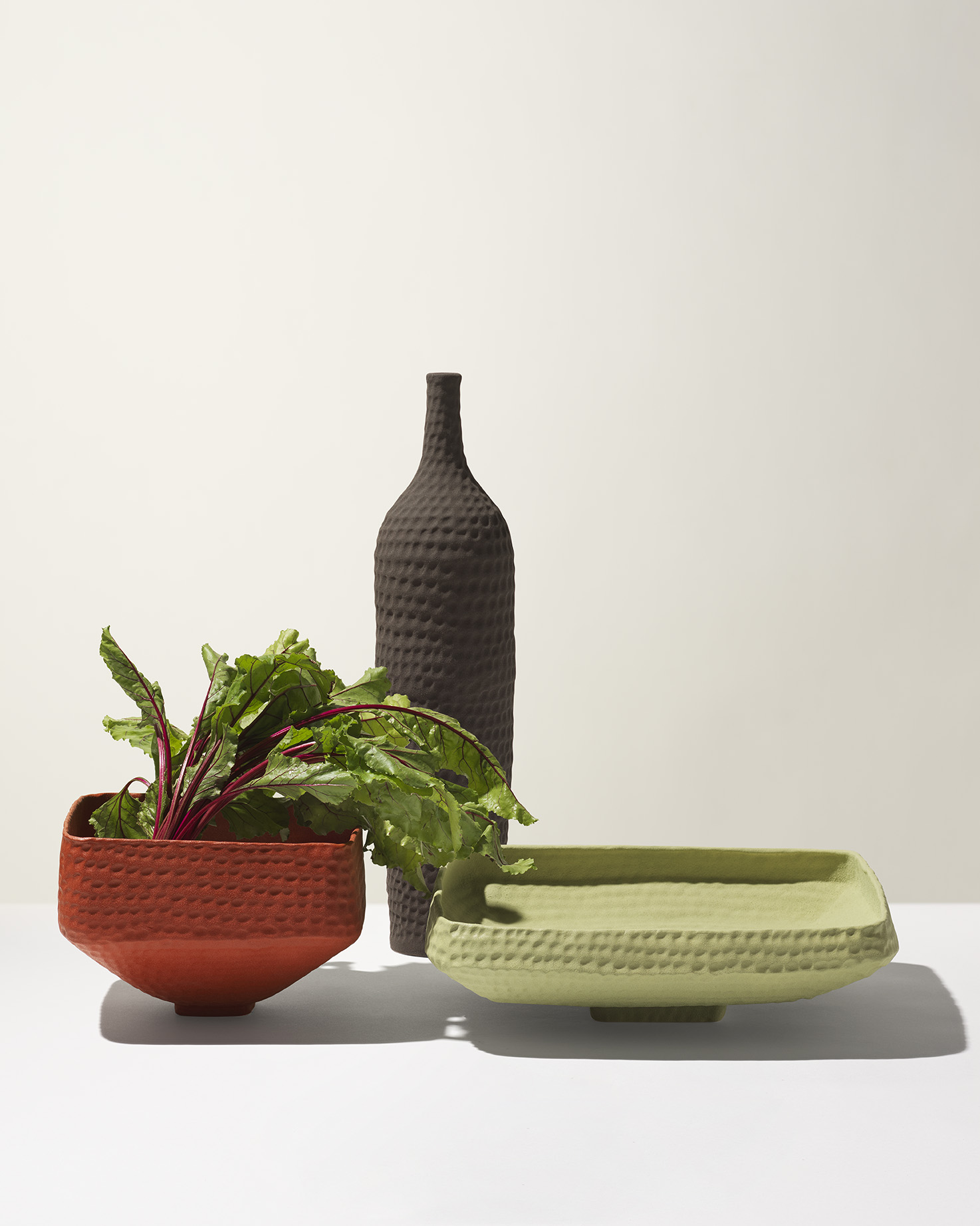 Ceramica Gatti 1928 Battuti Psi contenitore beige