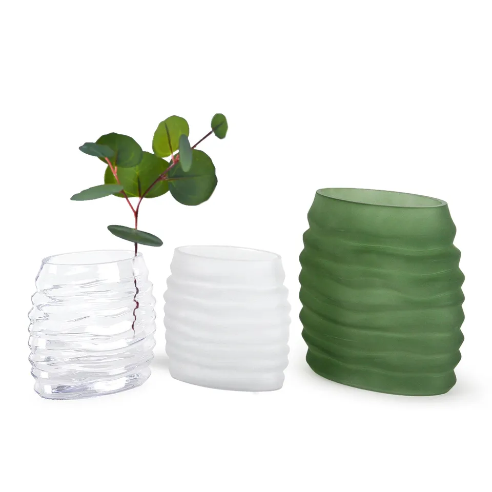 Galore Home Oba vaso in vetro Small Trasparente verde