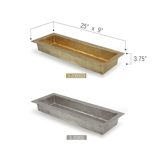 Galore Home 3-2080 vassoio ovale oro grande alluminio