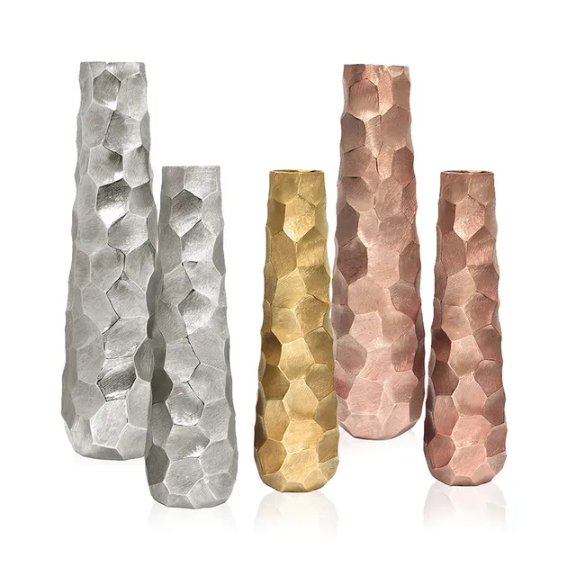 Galore Home Tapered vaso pavimento argento Large