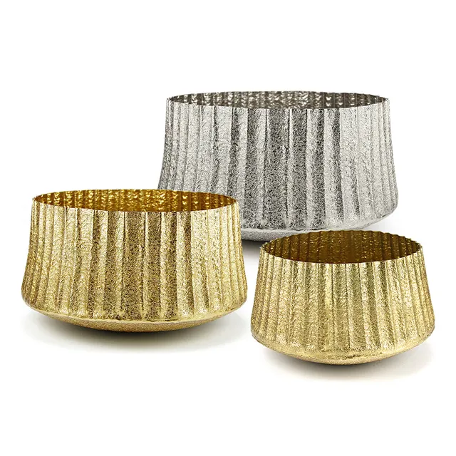 Galore Home Kuchen Cachepot in Alluminio Small Argento Opaco