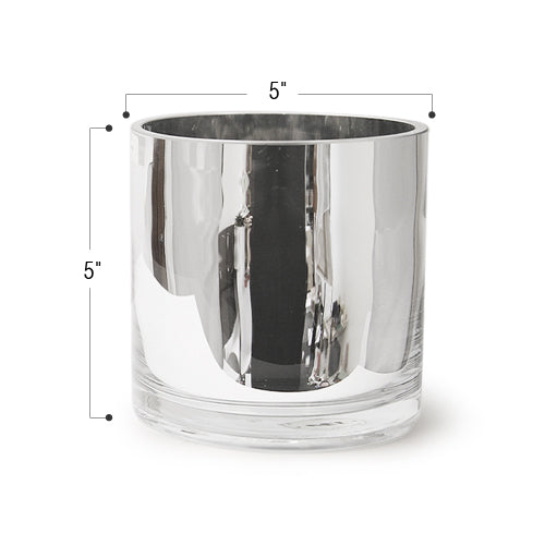 Galore Home Mirror Glass Cylinder vaso vetro a specchio 13 cm