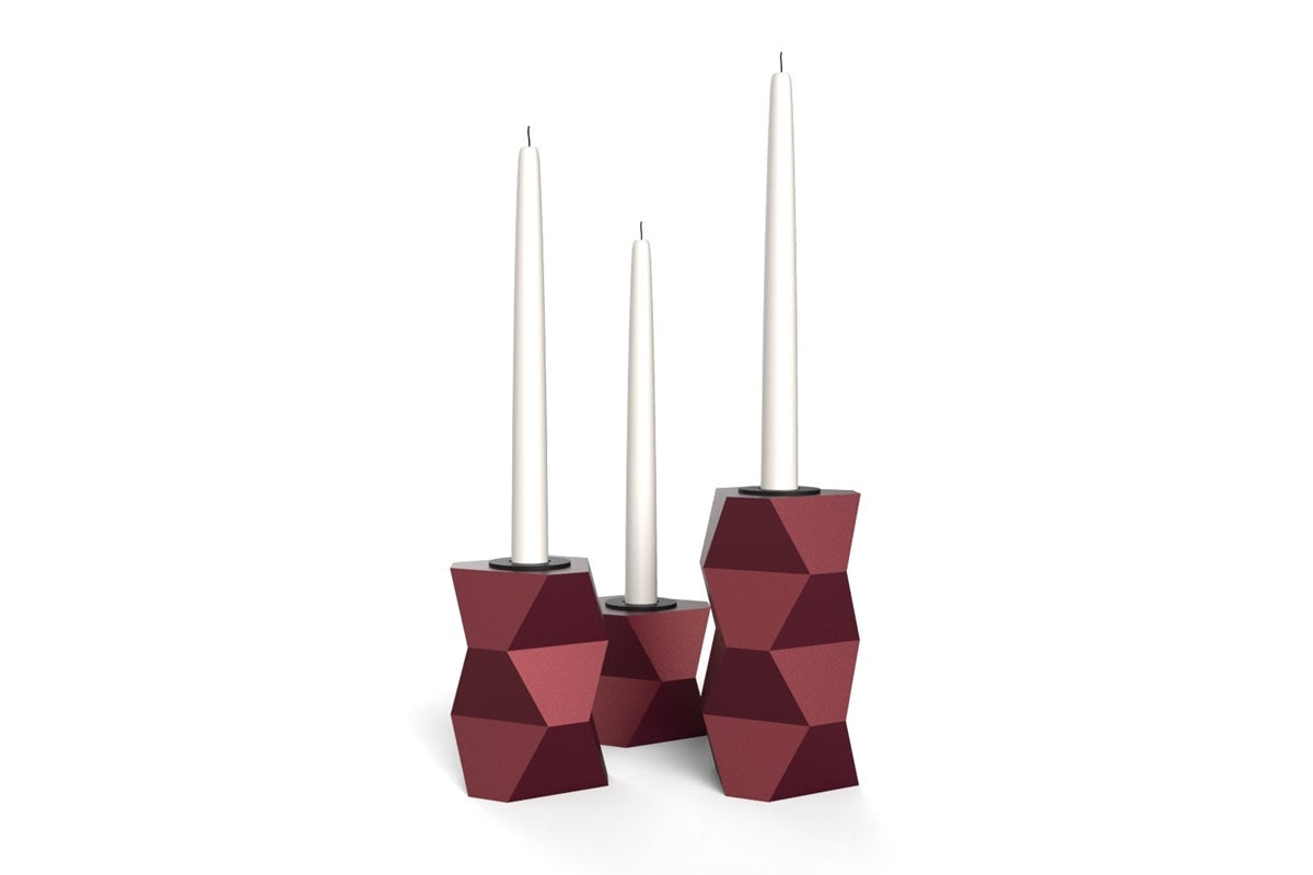 Cyrcus Design Tre Grazie candelabro alluminio specchio